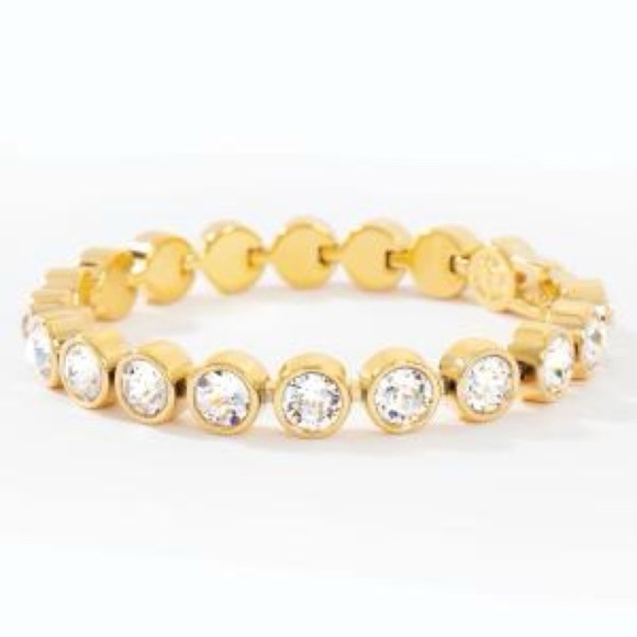 Touchstone Crystal Jewelry - NIB Touchstone Crystal by Swarovski Golden Crystal Ice Bracelet